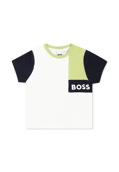 Hugo Boss White T-shirt For Baby Boy With Logo