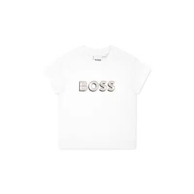 Hugo Boss White T-shirt For Baby Boy With Logo