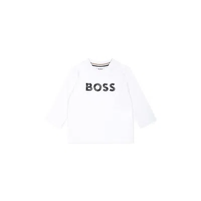 Hugo Boss White T-shirt For Baby Boy With Logo