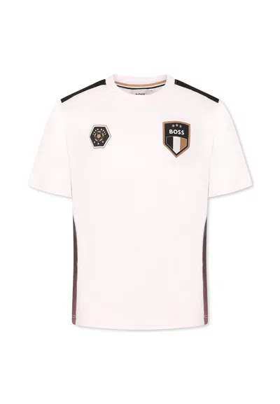 Hugo Boss Kids' White T-shirt For Boy With Coat