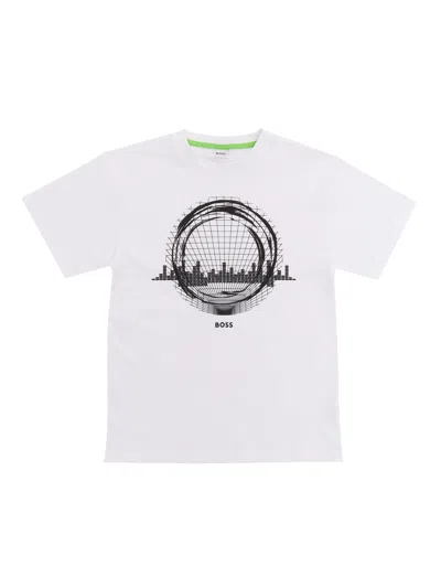 Hugo Boss Kids' White T-shirt With Print