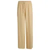 Hugo Boss Wide-leg Drawcord Trousers In Soft Twill In Beige