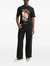 Hugo Boss Wide-leg Jeans In Black