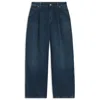 Hugo Boss Wide-leg Jeans With Front Pleats In Blue