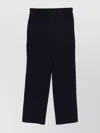 Hugo Boss Wide Leg Linen Trousers In Black