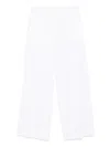 Hugo Boss Boss Wide-leg Linen Trousers With Concealed Fastening