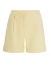 HUGO BOSS WIDE-LEG SHORTS IN A COTTON BLEND