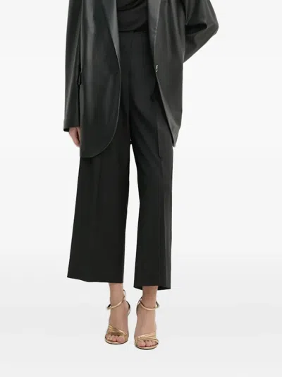 Hugo Boss Wide-leg Trousers In Black
