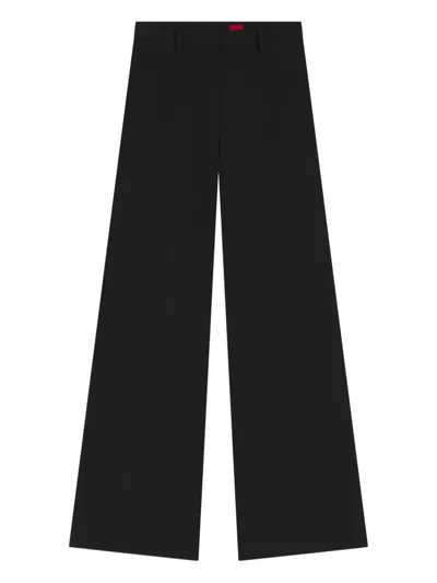 Hugo Boss Wide-leg Trousers In Black