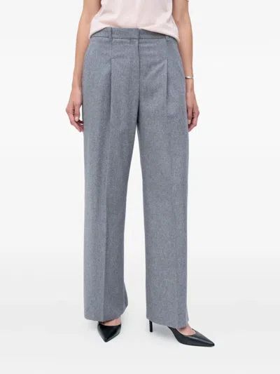 Hugo Boss Wide-leg Trousers In Gray