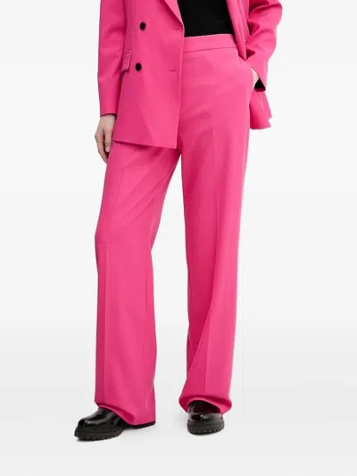 Hugo Boss Wide-leg Trousers In Pink