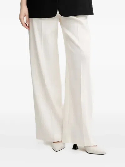 Hugo Boss Wide-leg Trousers In White