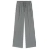 Hugo Boss Wide-leg Trousers With Logo Jacquard In Gray
