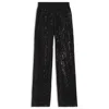 Hugo Boss Wide-leg Trousers With Sequin Embellishments In Black