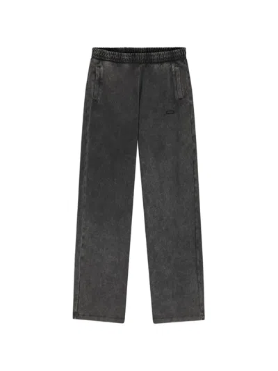 Hugo Boss Wide-leg Jogpants In Soft Cotton Blend In Gray