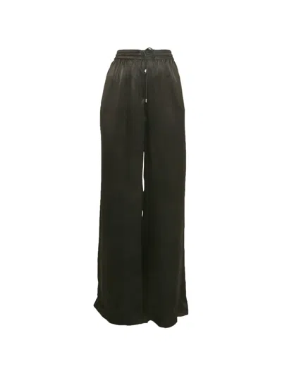 Pre-owned Hugo Boss Wide-leg Trousers In Black