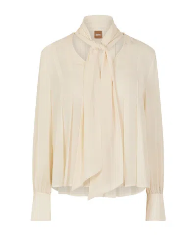 Hugo Boss With Neck Tie In White