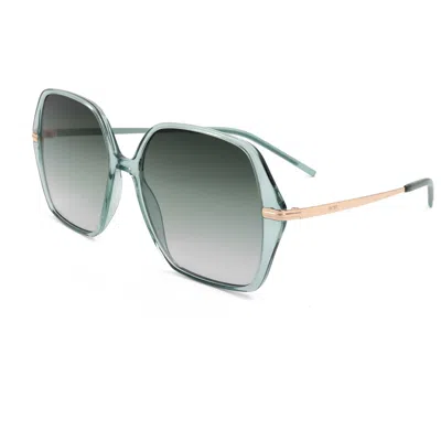 Hugo Boss Women's 57 Mm Green Sunglasses In Gold