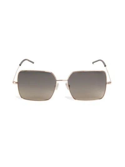 Hugo Boss Women's 57mm Square Sunglasses In Gold
