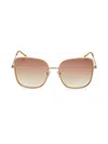 Hugo Boss Women's 58mm Butterfly Sunglasses In Gold