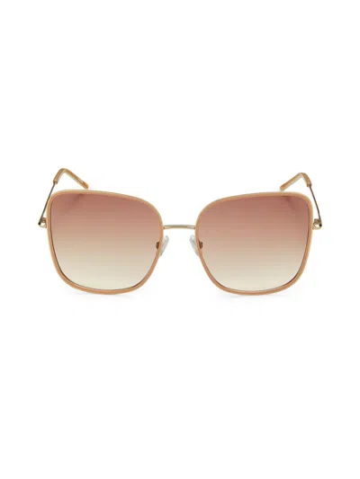 Hugo Boss Women's 58mm Butterfly Sunglasses In Gold