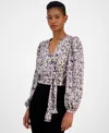 Hugo Boss Slim-fit Blouse In Printed Satin Twill In Multi Print