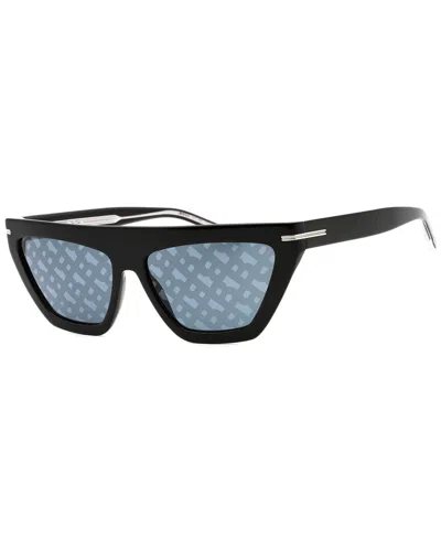 Hugo Boss 1609/s Geometric-frame Sunglasses In Black