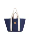 HUGO BOSS WOMEN'S CANVAS TOTE BAG WITH LOGO PATCH