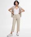 Hugo Boss Women's Cotton-blend Seamed Ankle Trousers In Sand