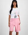 Hugo Boss Women's Cotton Crewneck Graphic-print T-shirt In White
