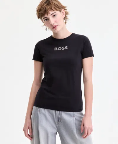 Hugo Boss Women's Cotton Embellished Logo T-shirt