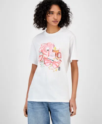 Hugo Boss Women's Cotton Graphic T-shirt In White