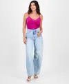 Hugo Boss Women's Cotton High-rise Ankle Balloon Jeans In Blue