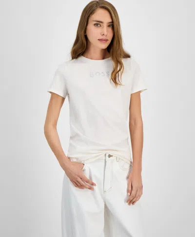 Hugo Boss Women's Cotton Logo Crewneck Tee