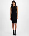 Hugo Boss Boss Orange Dodie Shoulder Cutout Sheath Dress In Black
