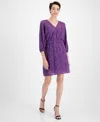 Hugo Boss Macram-lace Dress With Elasticated Waistband In Open Prple