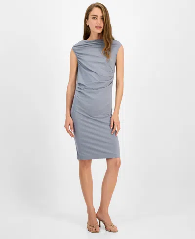 HUGO BOSS WOMEN'S DRAPED ASYMMETRIC-NECK DRESS