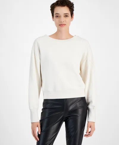 Hugo Boss Women's Elay Embellished Cotton Sweater In White