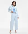 Hugo Boss Women's Floral High-rise Tapered Ankle Jeans In Blue