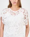 Hugo Boss Women's Floral Lace Top In White