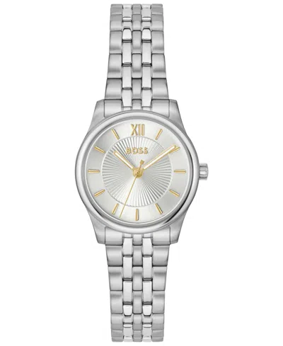 Hugo Boss Women's Graceful Mina Quartz Stainless Steel Watch, 25mm In Silver