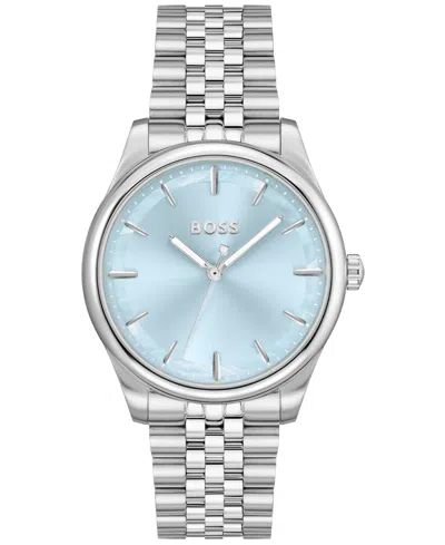 Hugo Boss Women's Graceful Quartz Basic Stainless Steel Watch 36mm In Silver-tone