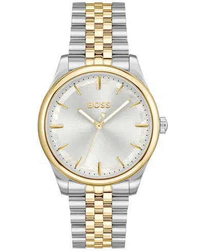Hugo Boss Women's Graceful Quartz Basic Two-tone Stainless Steel Watch 36mm In Assorted-pre-pack