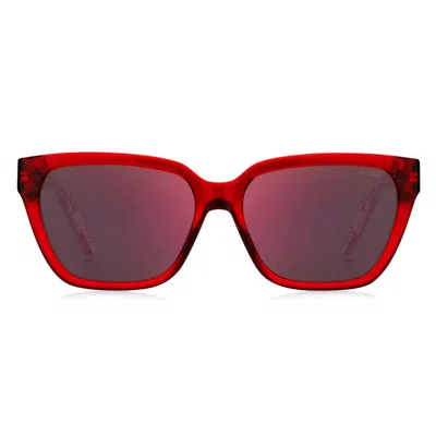 Hugo Boss Women's Haircalf Sunglasses In Red