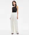 Hugo Boss Women's High-rise Slouchy Wide-leg Jeans In Soft Cream