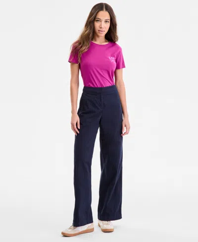 Hugo Boss Women's High-rise Straight-leg Pants In Blue