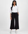 Hugo Boss Women's 3/4-sleeve Button-up Blouse In Black