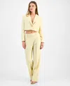Hugo Boss Women's High-rise Wide-leg Pants In Yellow