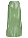 Hugo Boss Women's Liquid-fabric Midi Skirt In Green