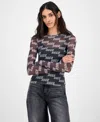 Hugo Boss Logo-print Mesh T-shirt In Open